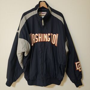 Washington Nationals Mens Jacket Navy Gold Majestic Authentic Collection MLB 2XL